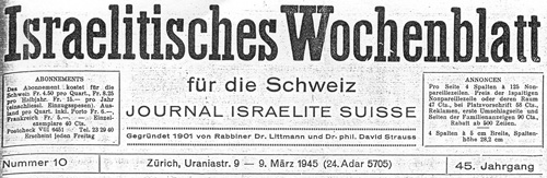 Israelitisches Wochenblatt für die Schweiz